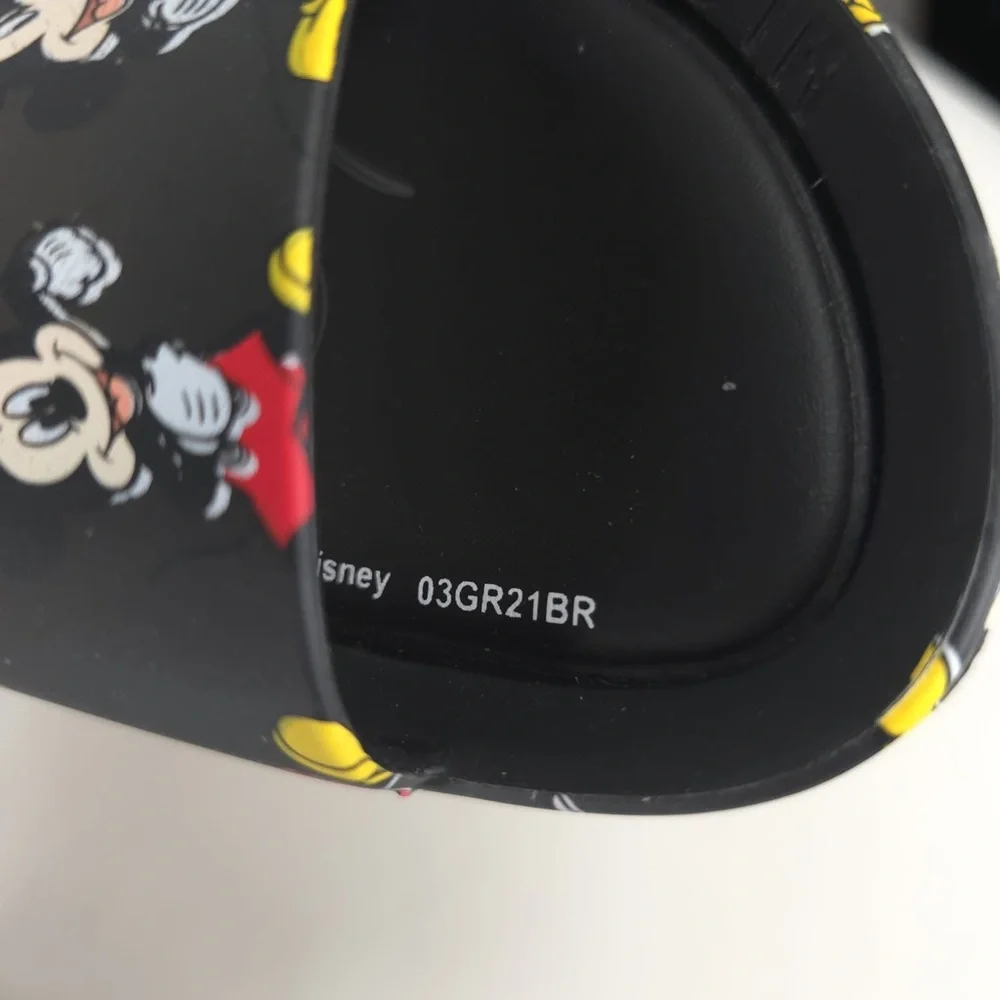 MINI MELISSA Unisex Black Beach Slide III Mickey‎ & Fiends Sandals Size 2 KIDS